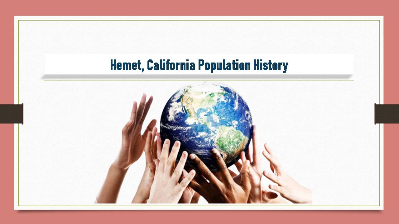 Hemet, California Population History