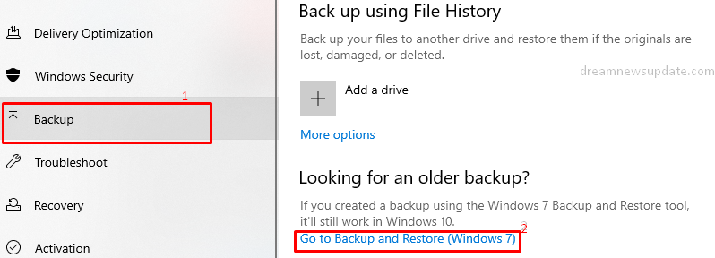 Backup and Restore on Windows 10 3